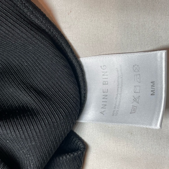 Anine Bing Leslie Black Fitted Cut Out Tank Top - Picture 5 of 8